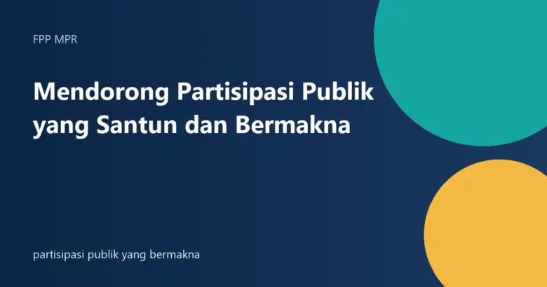 partisipasi publik yang bermakna